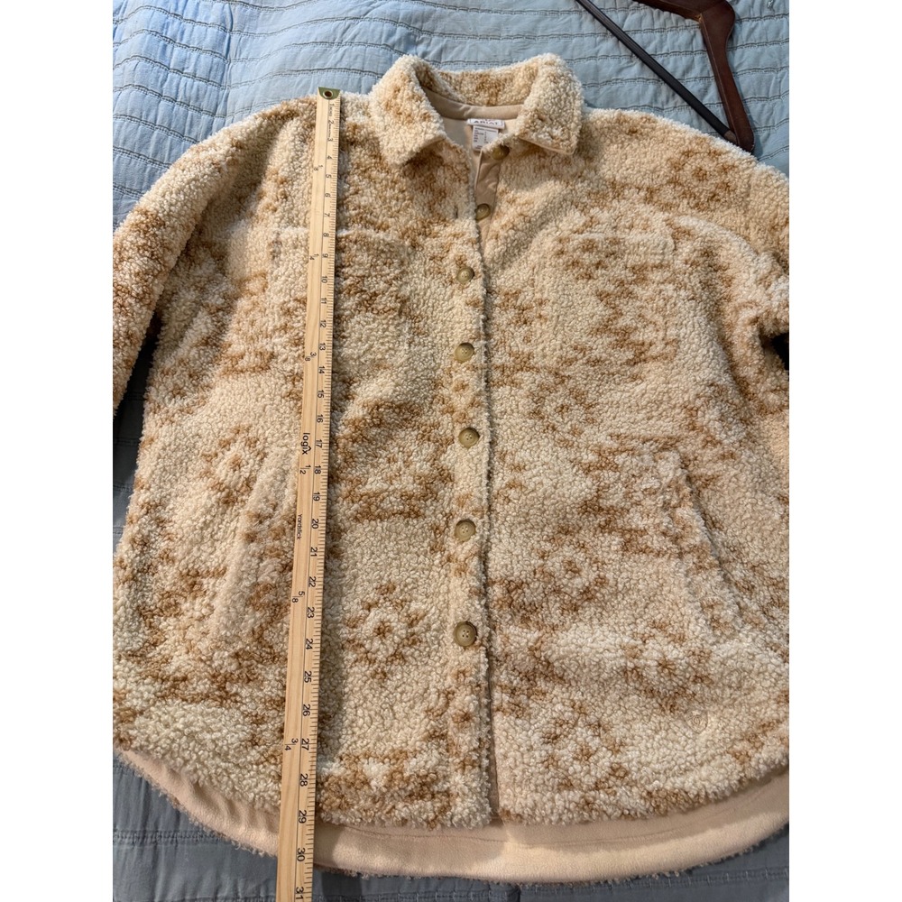 Ariat Women's Natural Southwest Sherpa Shirt Jacket Size Large Aztec - Picture 6 of 8